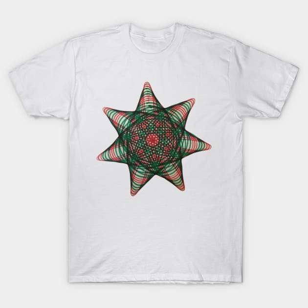 Spirograph--Christmas Pattern 5 T-Shirt by Travelling_Alle